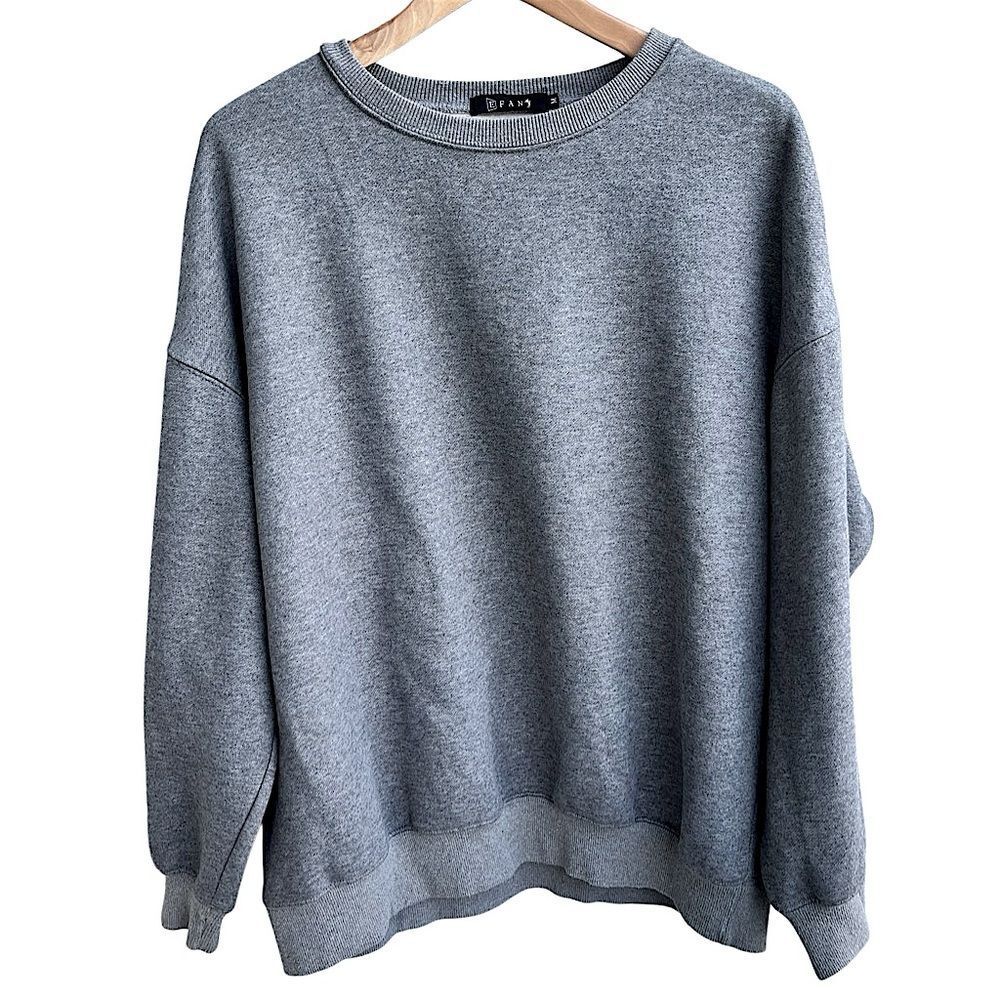 EFAN Gray Fleece-Lined Crewneck Sweatshirt | Size Medium